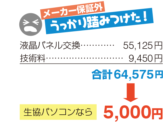 うっかり踏みつけた